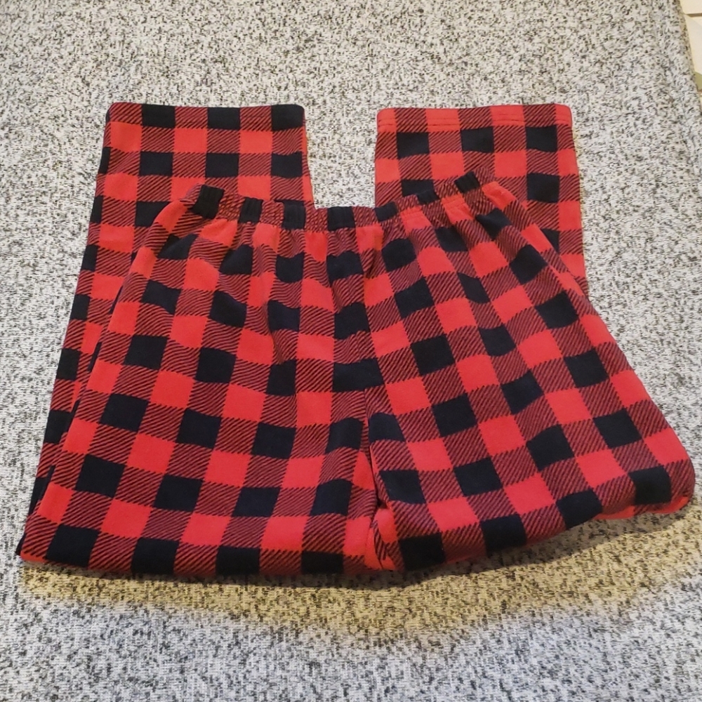 Girls Buffalo Print Fleece Lounge Pants